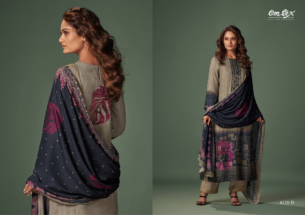 Omtex Aura Wholesale Pure Pashmina With Work Winter Suits