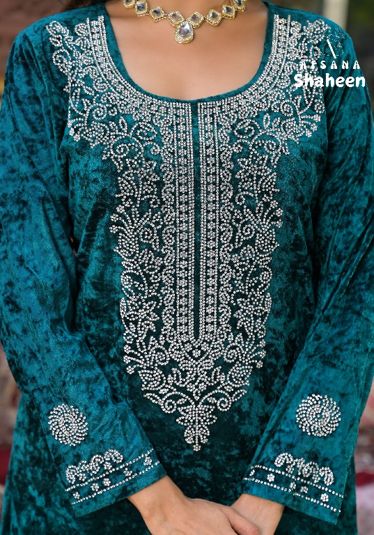Afsana Shaheen Wholesale Velvet With Work Readymade Suits Combo