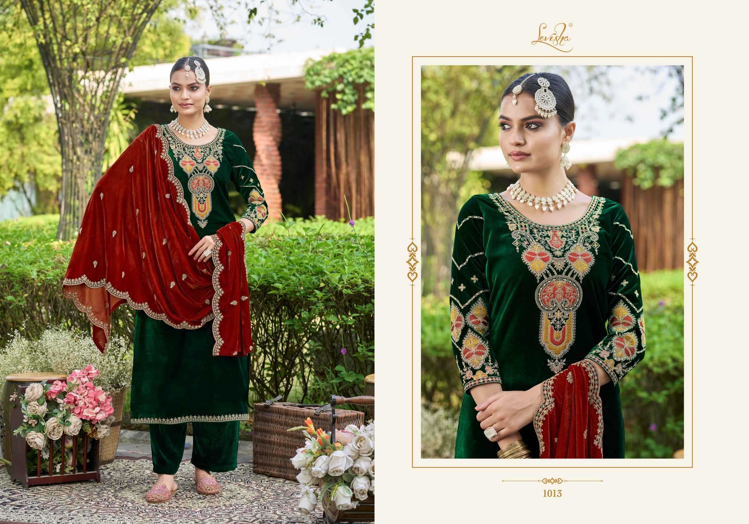 ek nazar by levisha velvet designer unique winter collection 3pcs dress