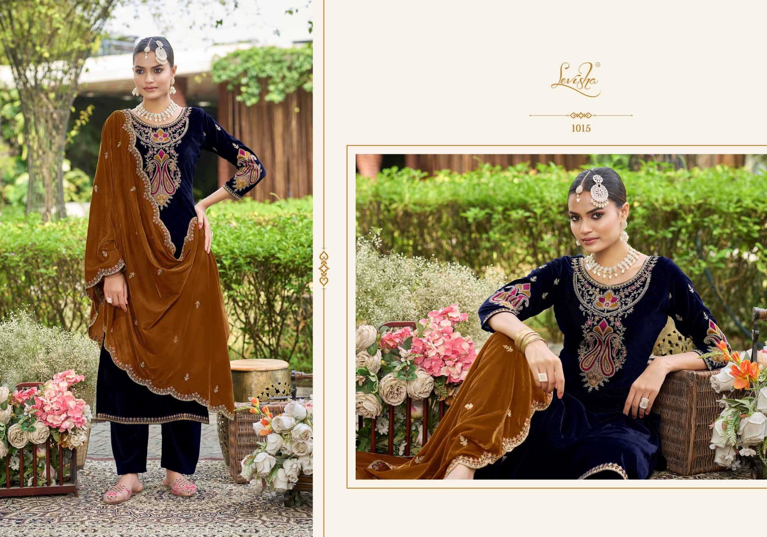 ek nazar by levisha velvet designer unique winter collection 3pcs dress