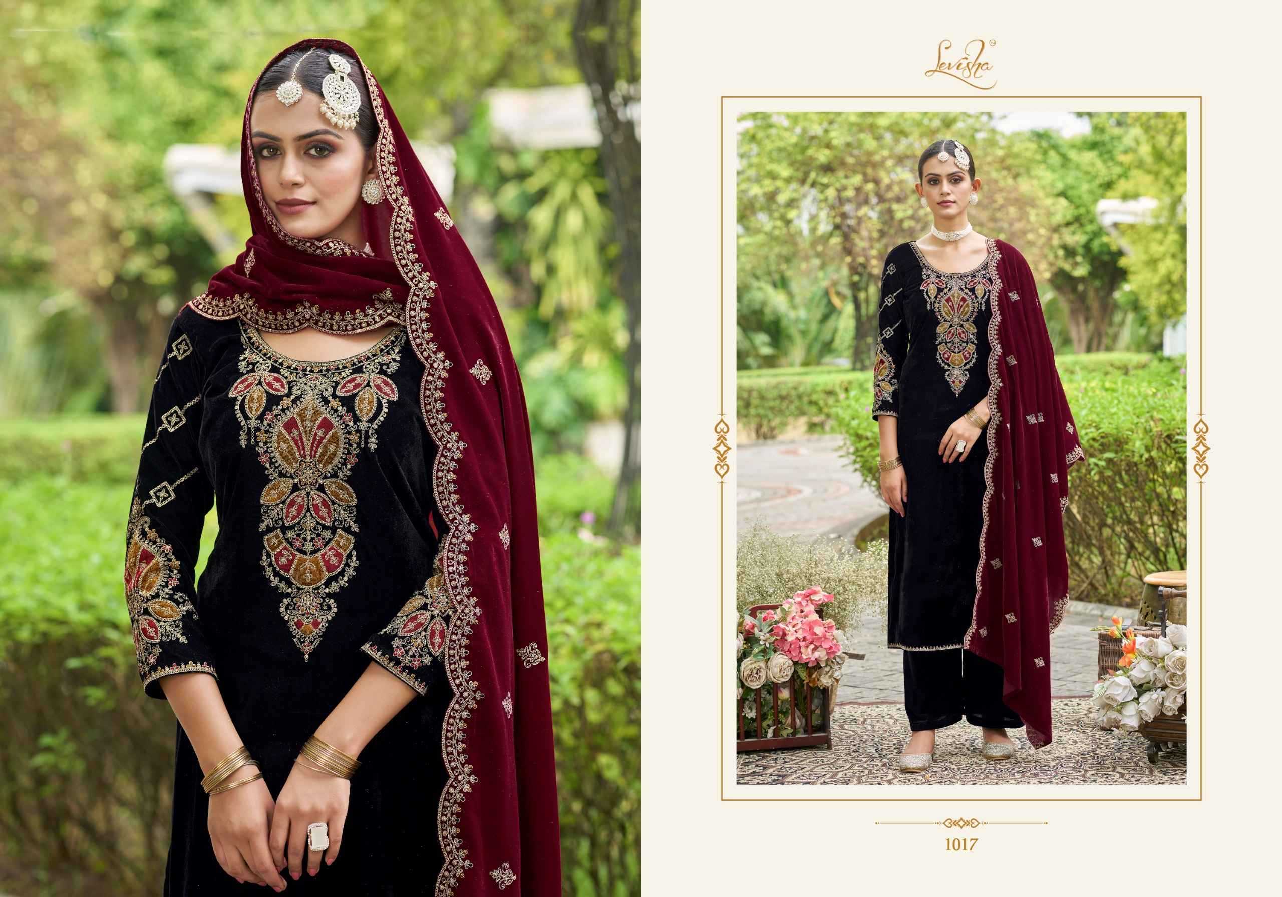 ek nazar by levisha velvet designer unique winter collection 3pcs dress