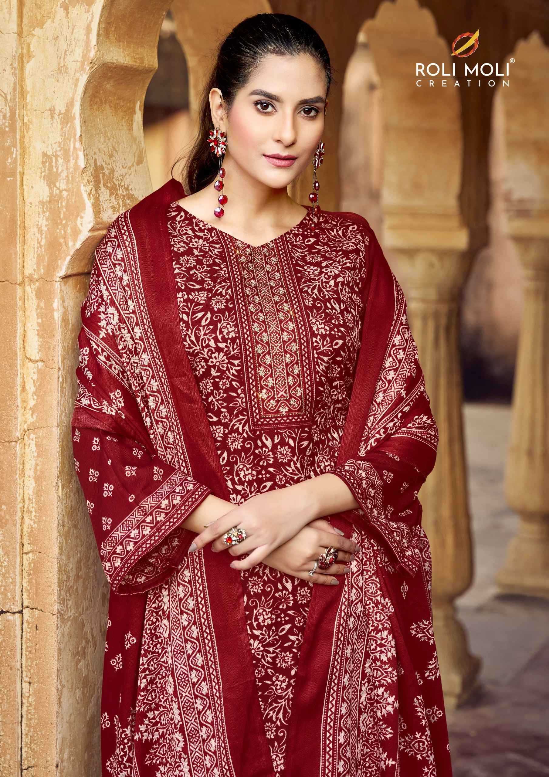 gulbahar by roli moli creation winter wear pashmina ladies suits
