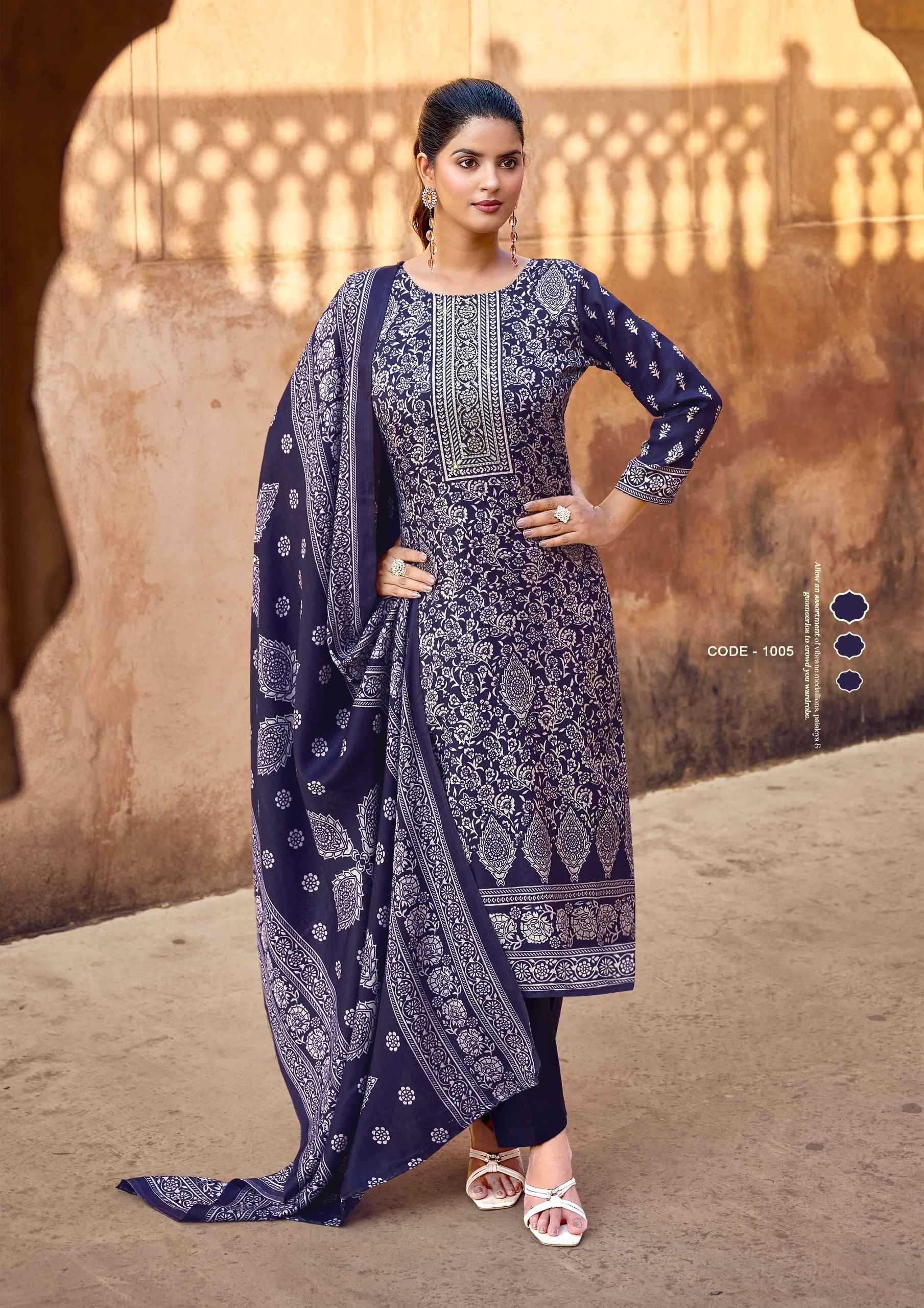 gulbahar by roli moli creation winter wear pashmina ladies suits
