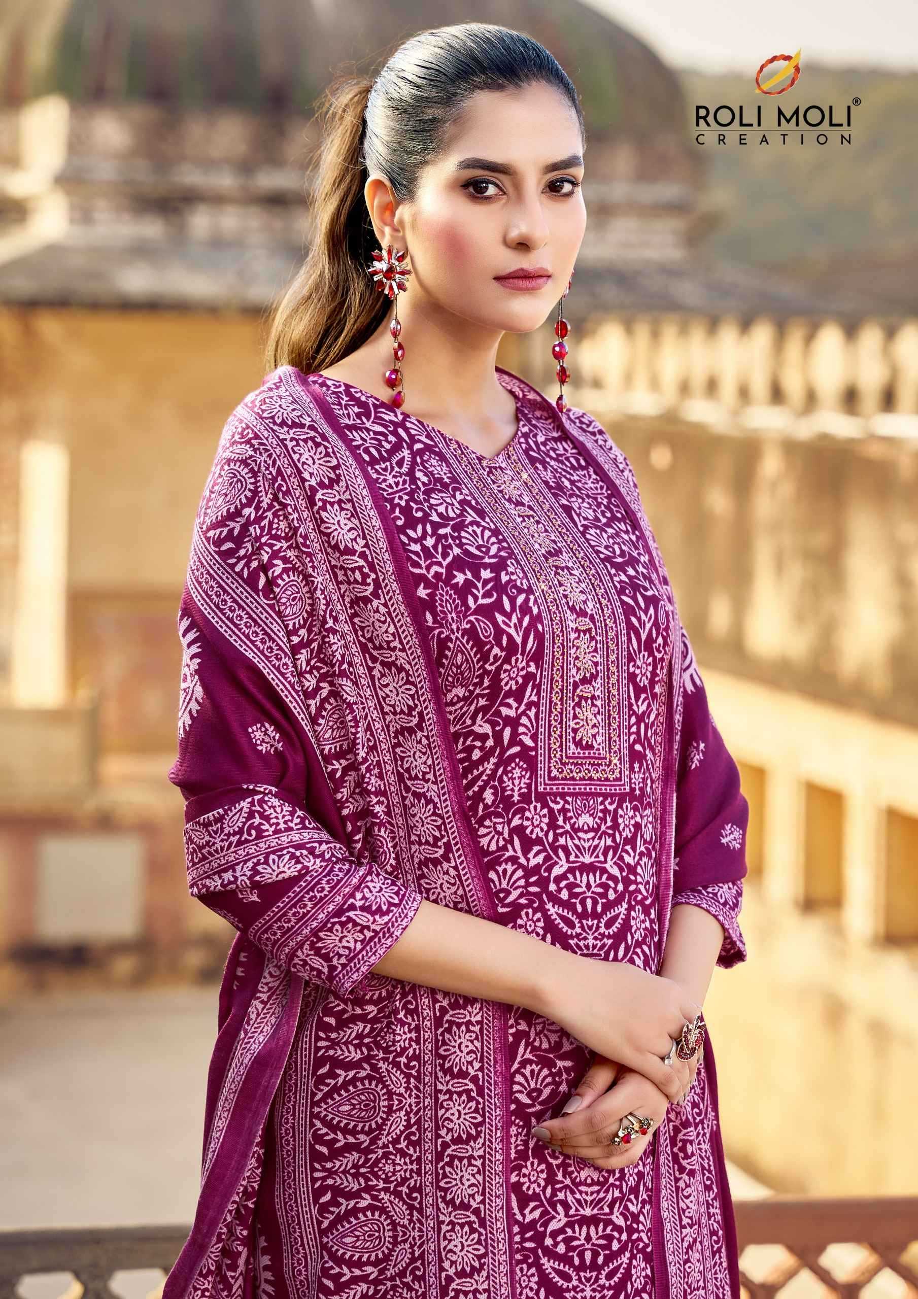 gulbahar by roli moli creation winter wear pashmina ladies suits