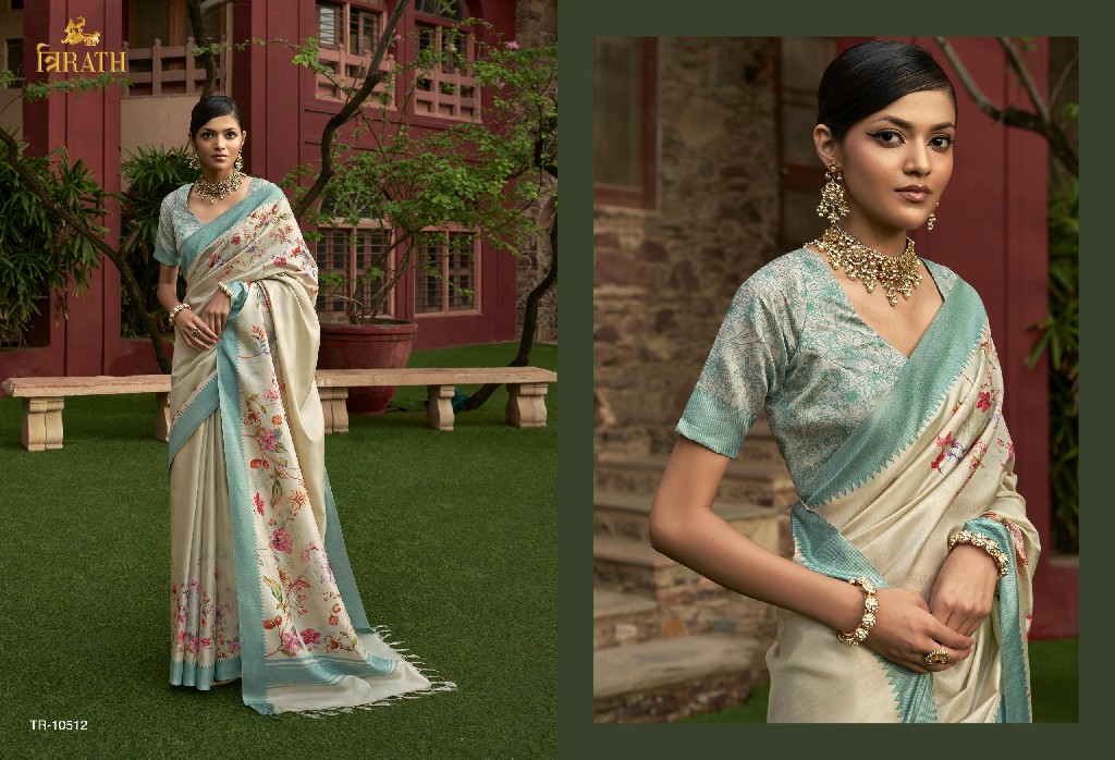 Trirath Isha Wholesale Art Silk Digital Printed Festive Sarees