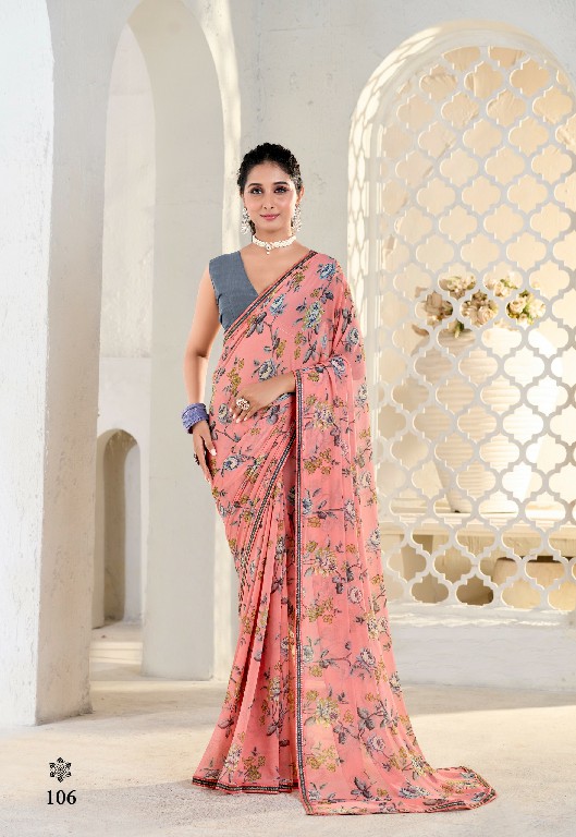 Kriyansha Florence Wholesale Pure Georgette Fabrics Ethnic Sarees