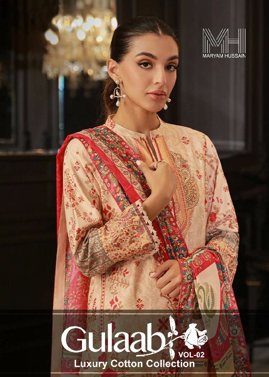 Maryam Hussain Gulaab Vol-2 Wholesale Luxury Lawn Printed Dress Material