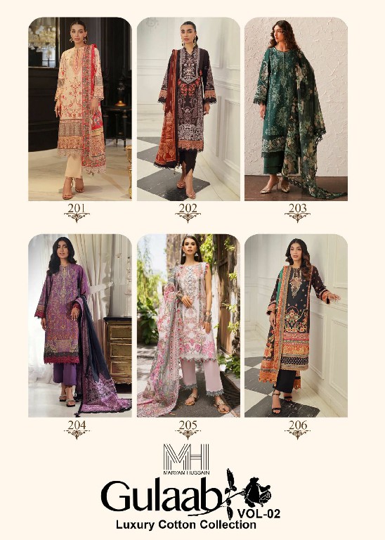 Maryam Hussain Gulaab Vol-2 Wholesale Luxury Lawn Printed Dress Material