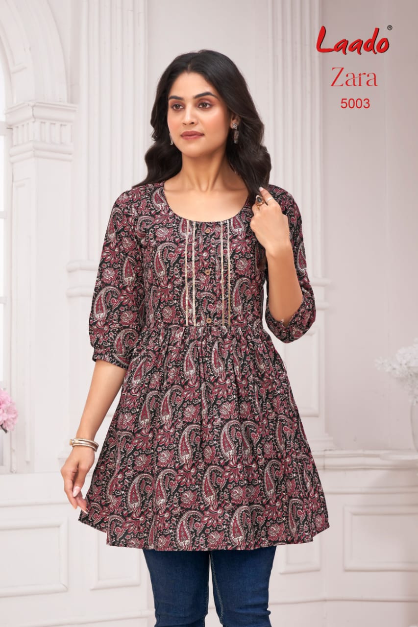 Laado Zara Vol-5 Fancy Short Tops Kurtis