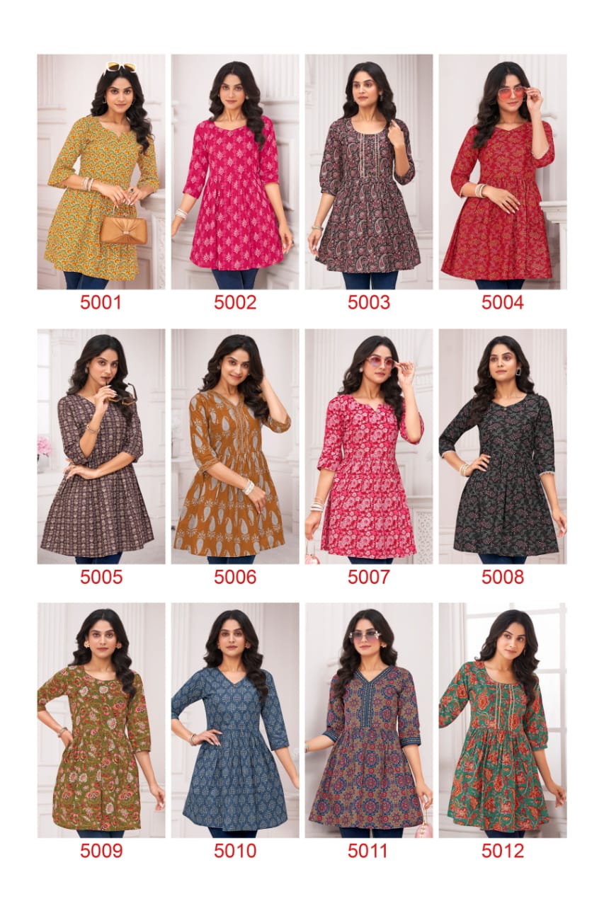 Laado Zara Vol-5 Fancy Short Tops Kurtis