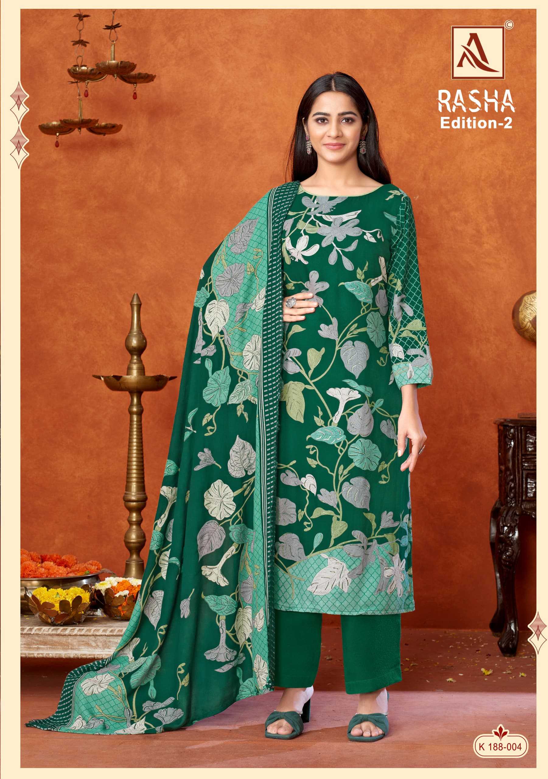 rasha vol 2 by alok suits viscose pashmina designer print 3pcs dress