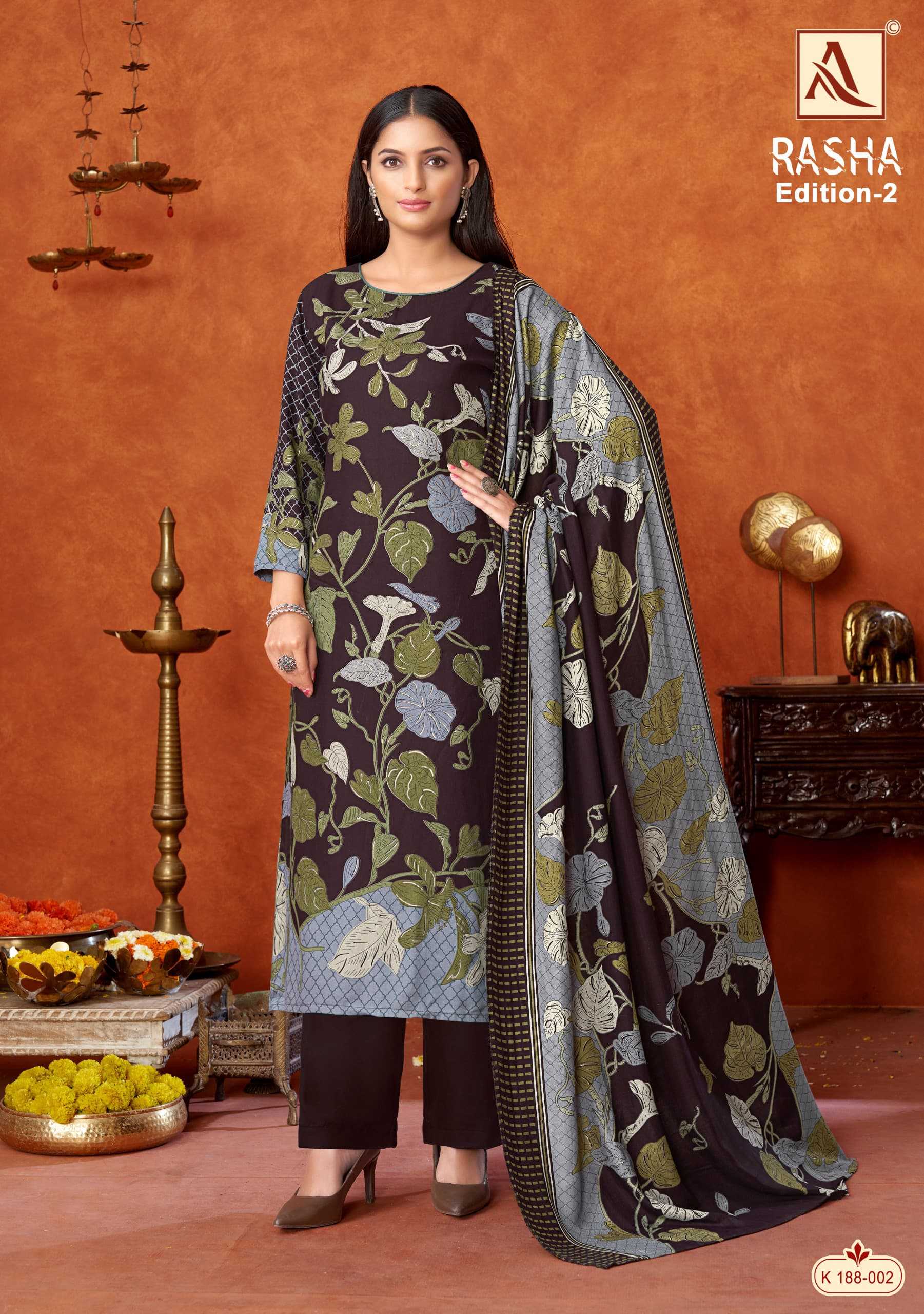 rasha vol 2 by alok suits viscose pashmina designer print 3pcs dress