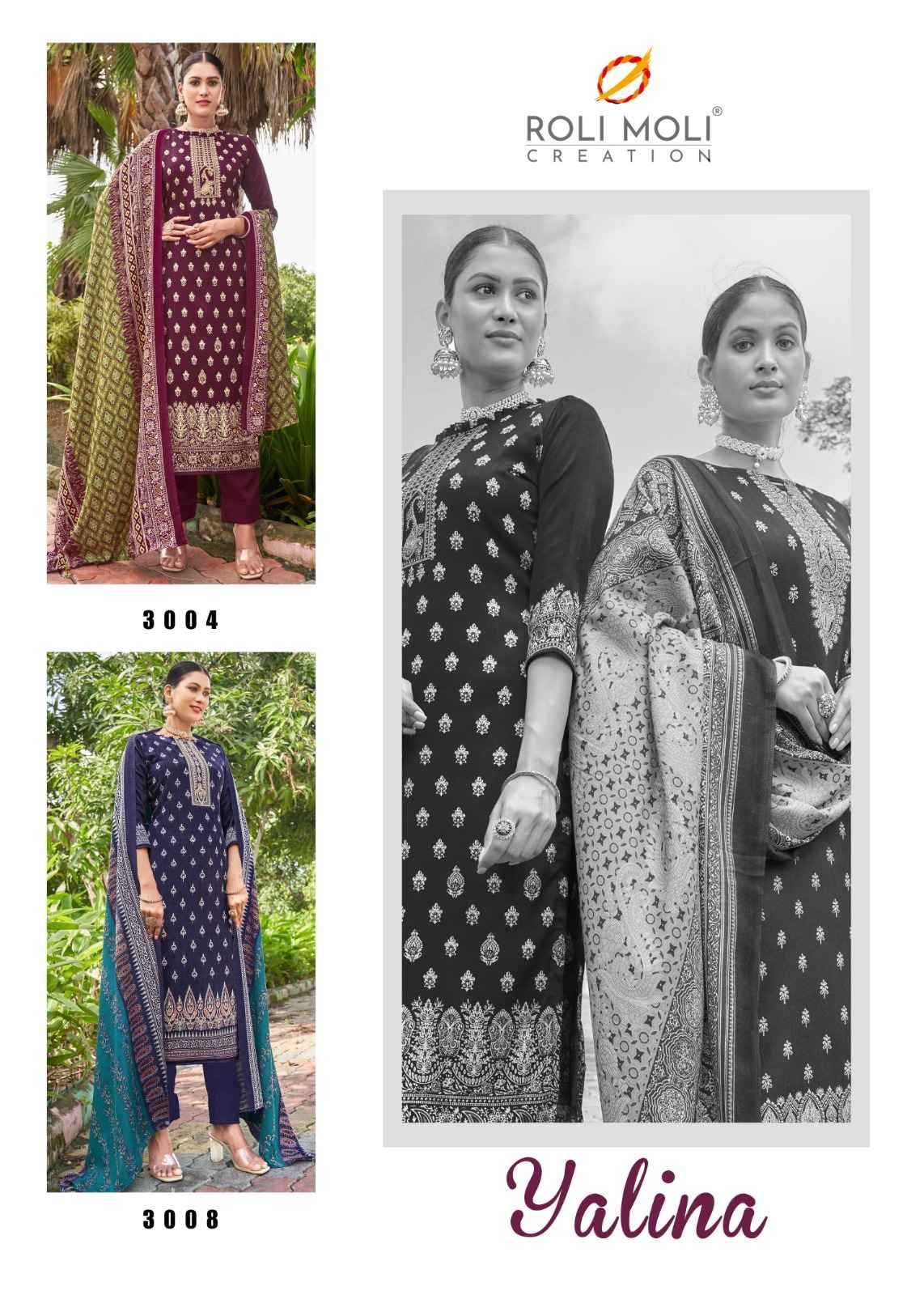 yalina by roli moli creation winter wear unique pashmina ladies suits