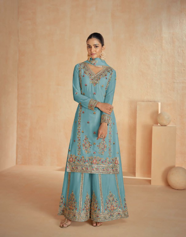 rinaaz by aashirwad creation chinon silk classic readymade plazzo style suit