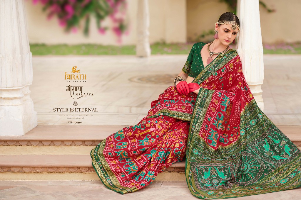 Trirath Miraaya Wholesale Sigma Silk With Aqua Finish Sarees