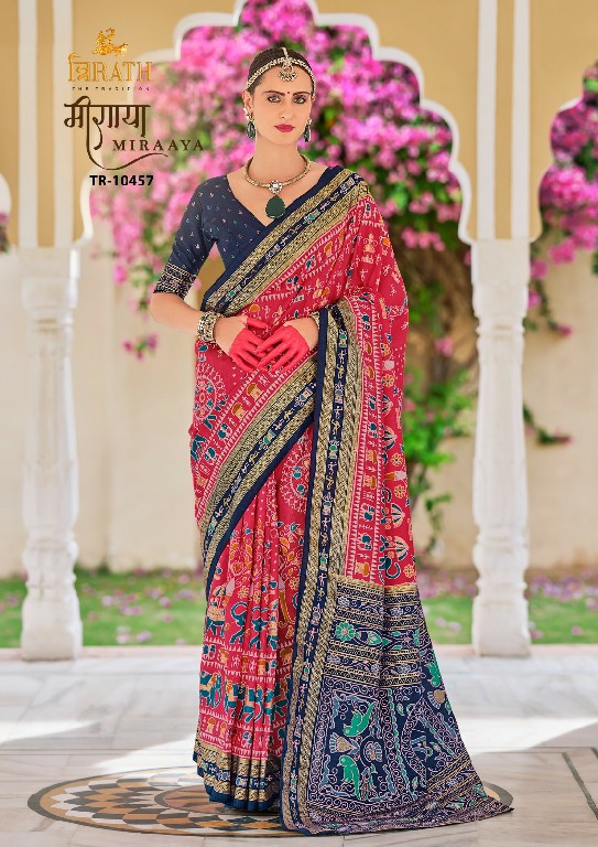 Trirath Miraaya Wholesale Sigma Silk With Aqua Finish Sarees
