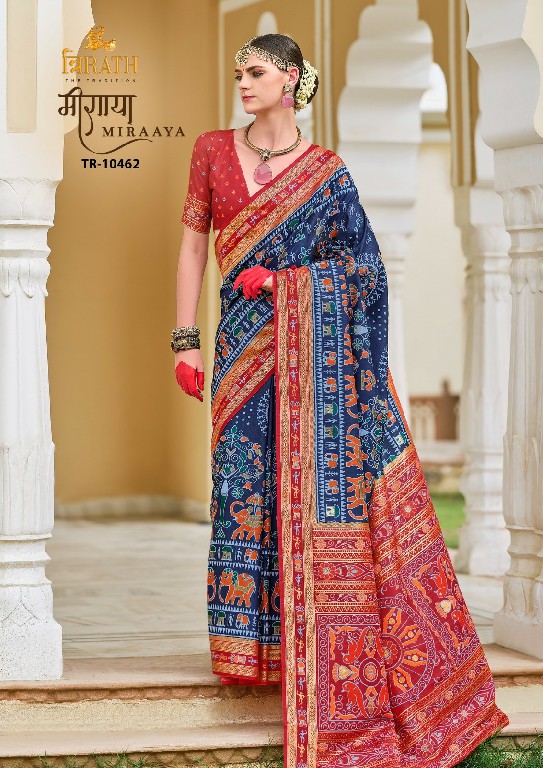 Trirath Miraaya Wholesale Sigma Silk With Aqua Finish Sarees