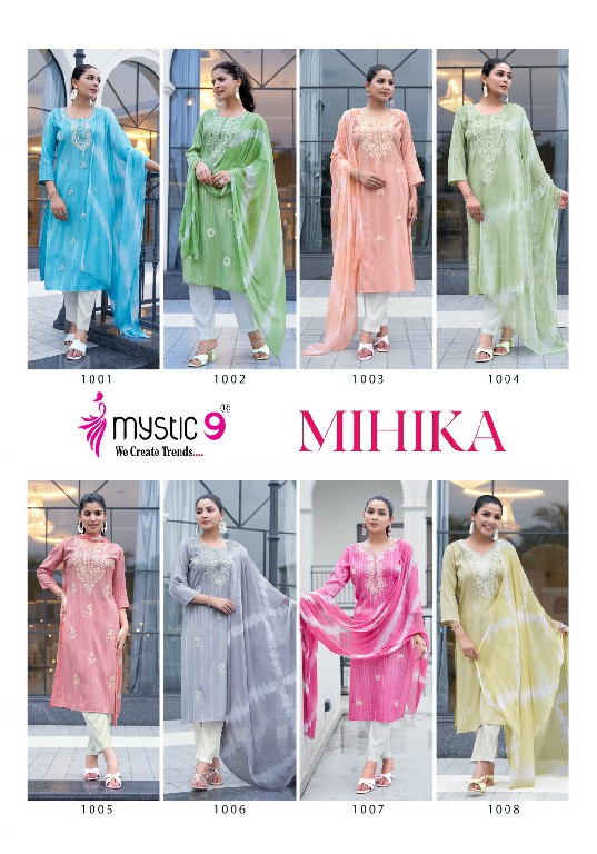 Mystic 9 Mihika Vol-1 Wholesale Straight Kurti With Pant And Dupatta