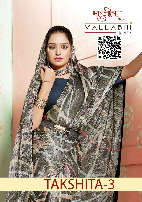 Vallabhi Takshita Vol-3 Wholesale Brasso Fabrics Indian Sarees