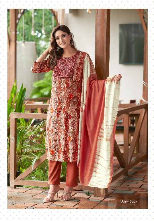 Mystic 9 Sabri Vol-3 Wholesale Straight Cut Kurtis With Pant And Dupatta