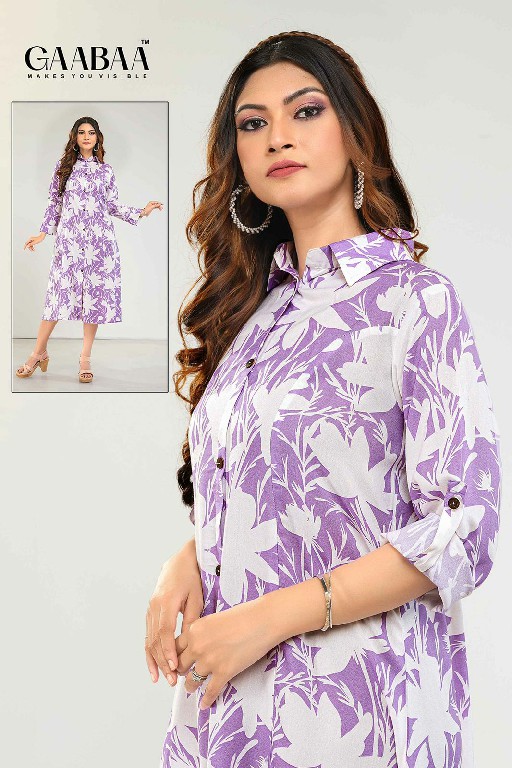 Gaabaa D.no 900 Wholesale Reyon Long A Line Kurtis