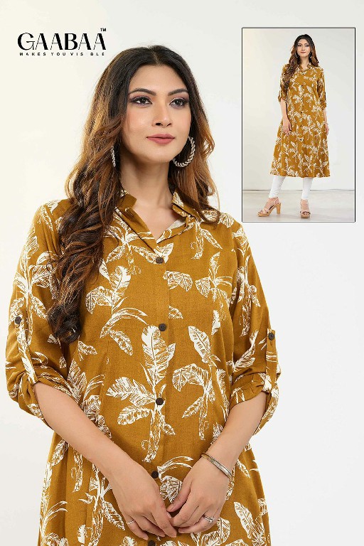 Gaabaa D.no 900 Wholesale Reyon Long A Line Kurtis