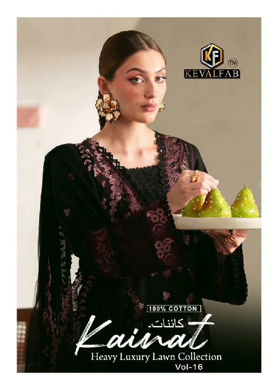 Keval Fab Kainat Vol-16 Luxury Lawn Collection Cotton Dress Material