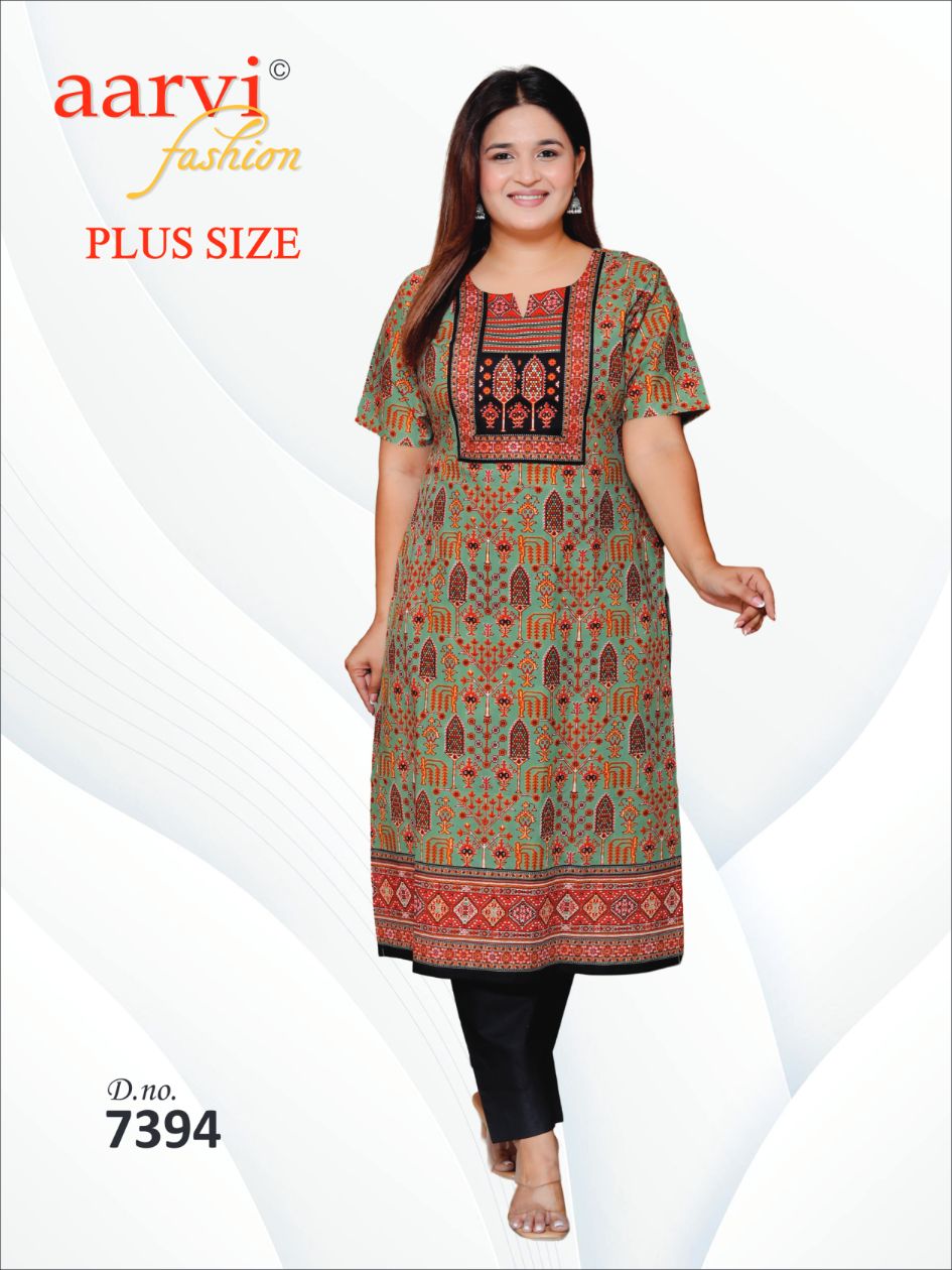 AARVI FASHION SURAT RAJKOT COTTON PLUS SIZE VOL 4 KURTIS BIG SIZE KURTIS FOR WOMEN