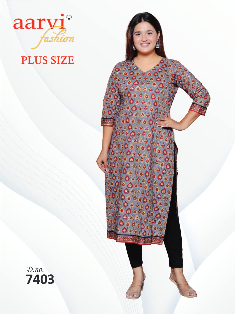 AARVI FASHION SURAT RAJKOT COTTON PLUS SIZE VOL 4 KURTIS BIG SIZE KURTIS FOR WOMEN