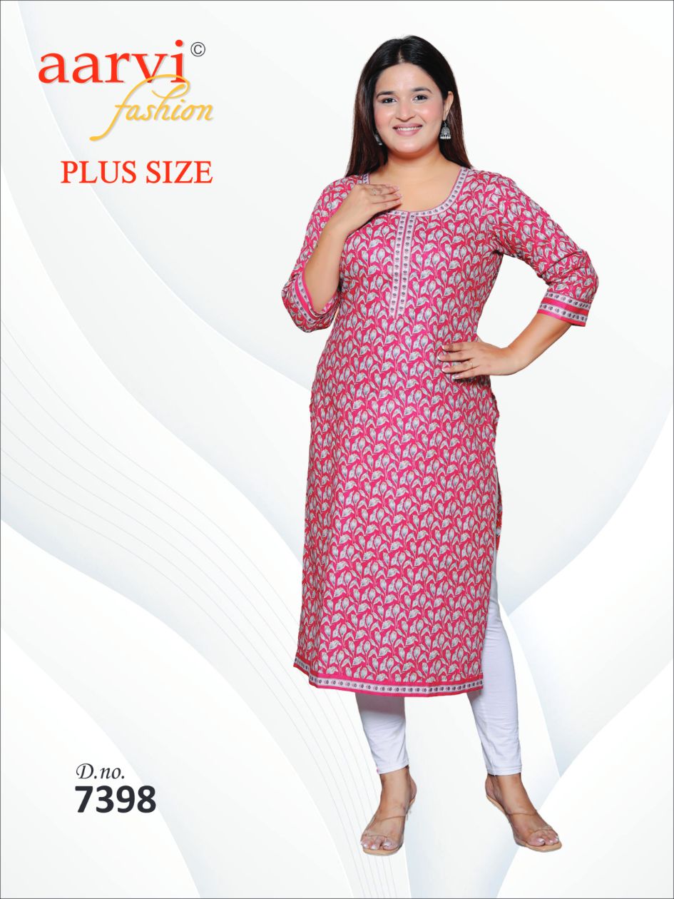 AARVI FASHION SURAT RAJKOT COTTON PLUS SIZE VOL 4 KURTIS BIG SIZE KURTIS FOR WOMEN