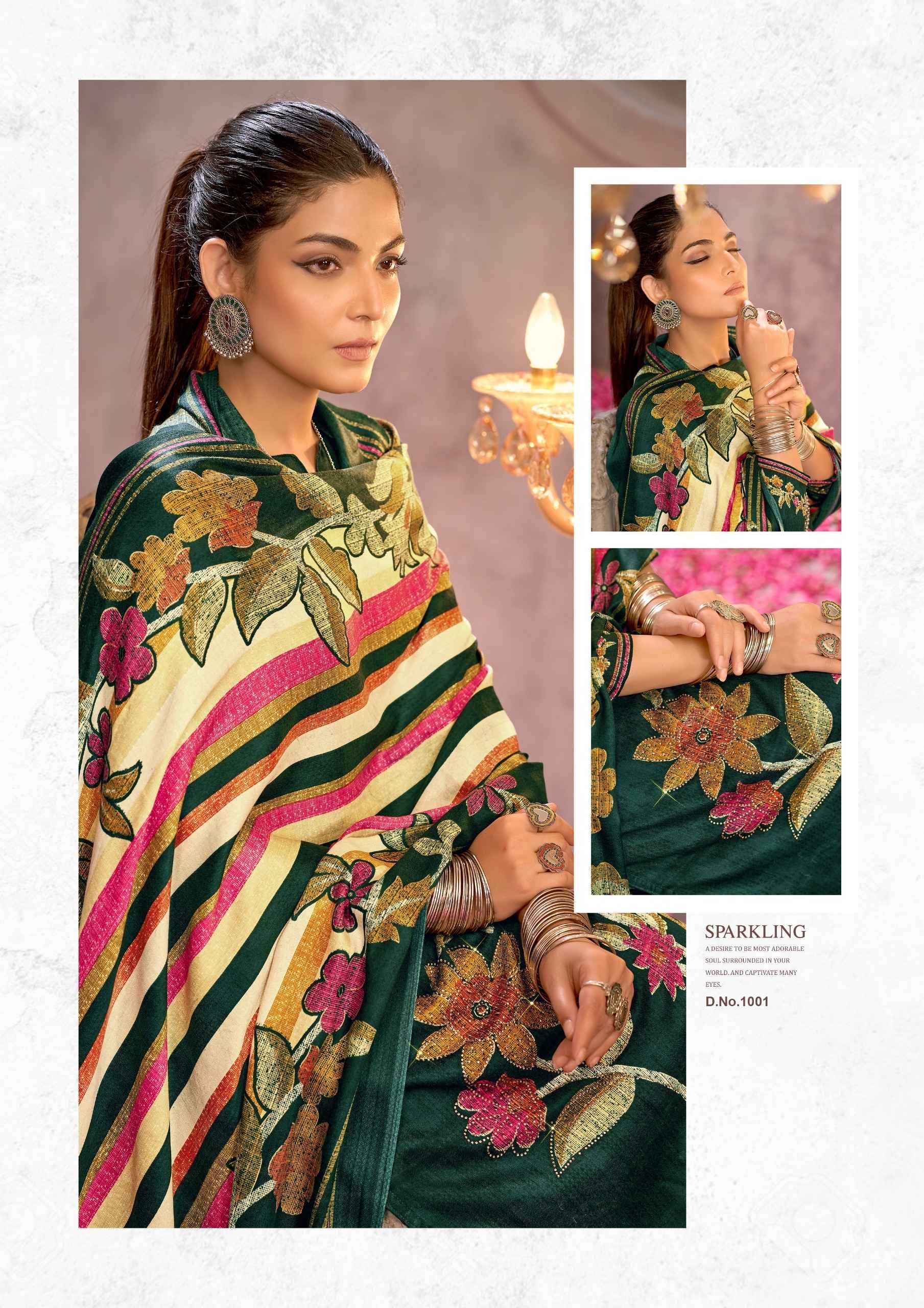 haniya by roli moli creation pashmina winter collection 3pcs suits