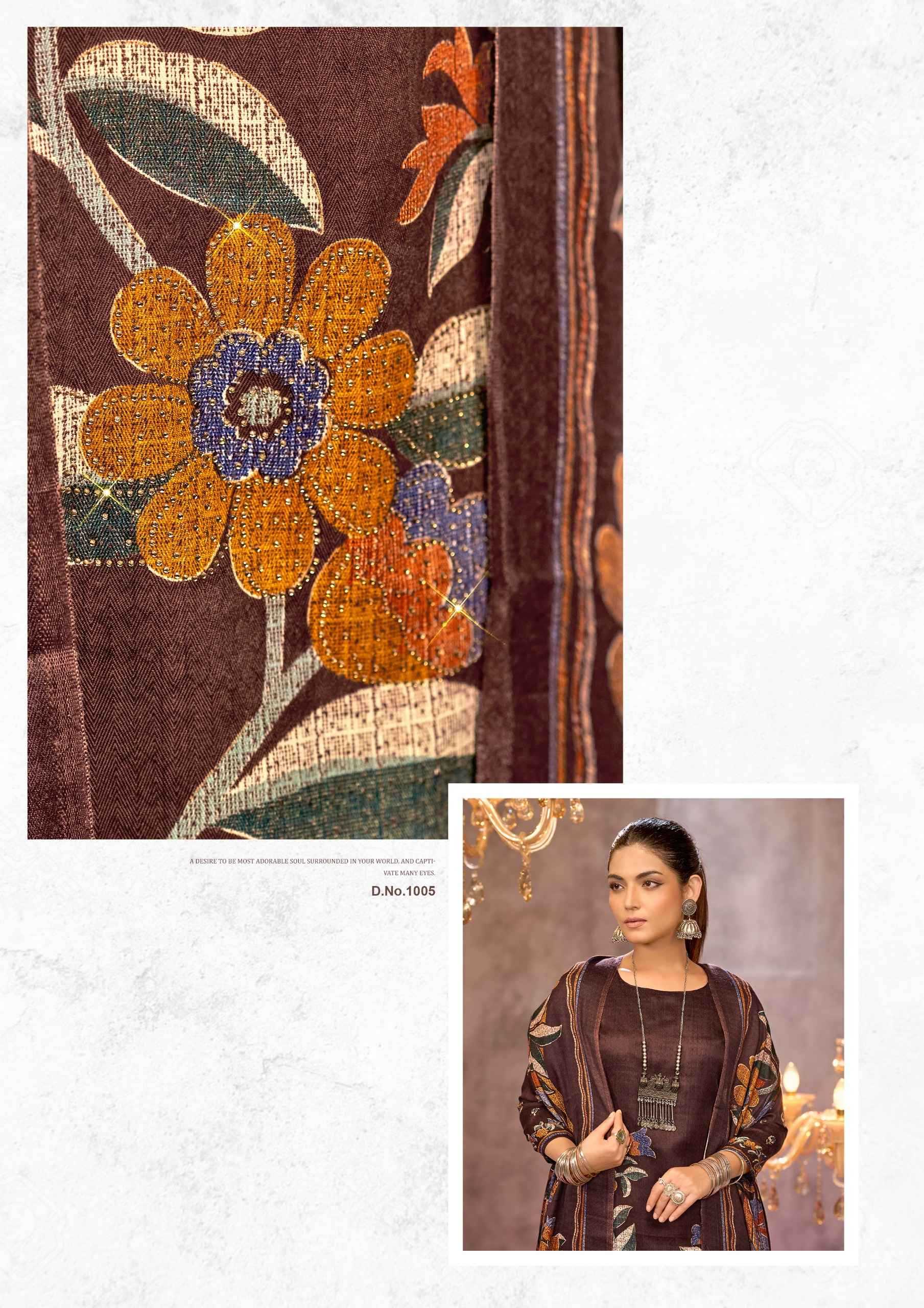 haniya by roli moli creation pashmina winter collection 3pcs suits