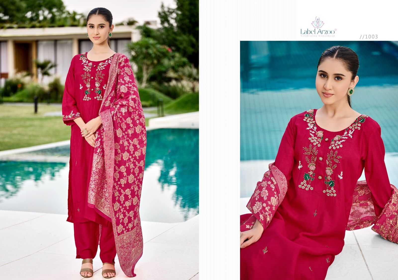 khwaish vol 1 by rubaish label arzoo dola silk ethnic readymade ladies suits