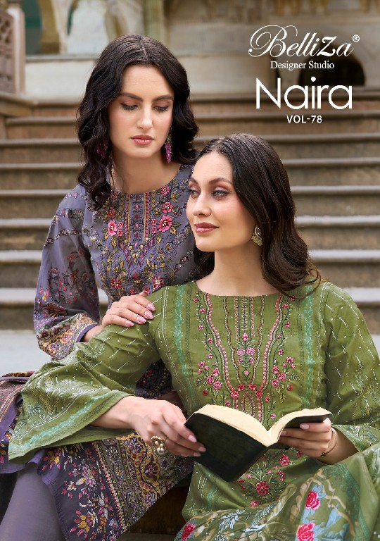 naira vol 78 by belliza designer cotton digital print pakistani suits