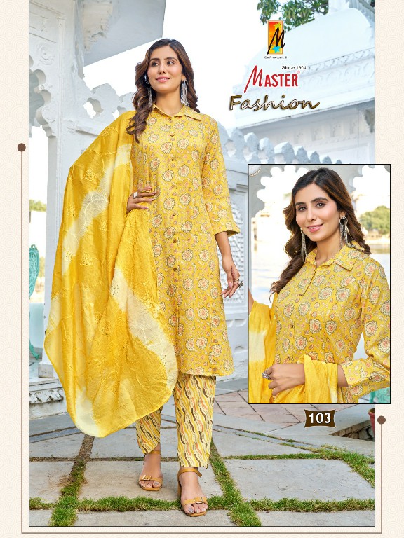 fashion by master tone capsule foil print readymade 3pcs dress