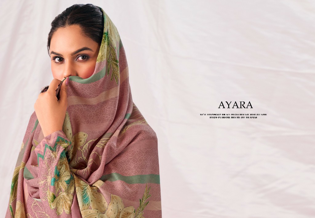 Glossy Simar Ayara Wholesale Pure Pashmina With Work Winter Suits