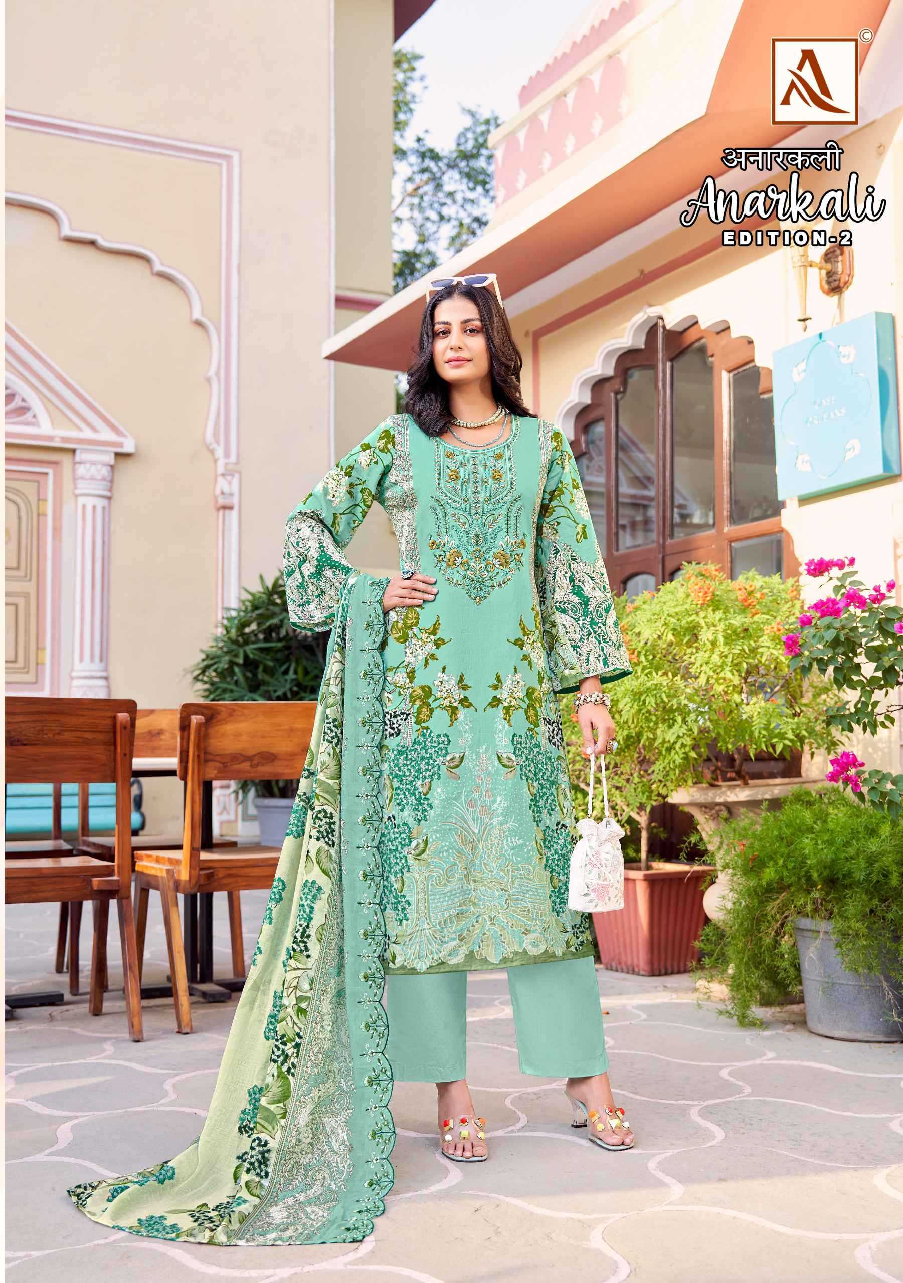 alok suits anarkali vol 2 pakistani print cambric cotton ladies suits