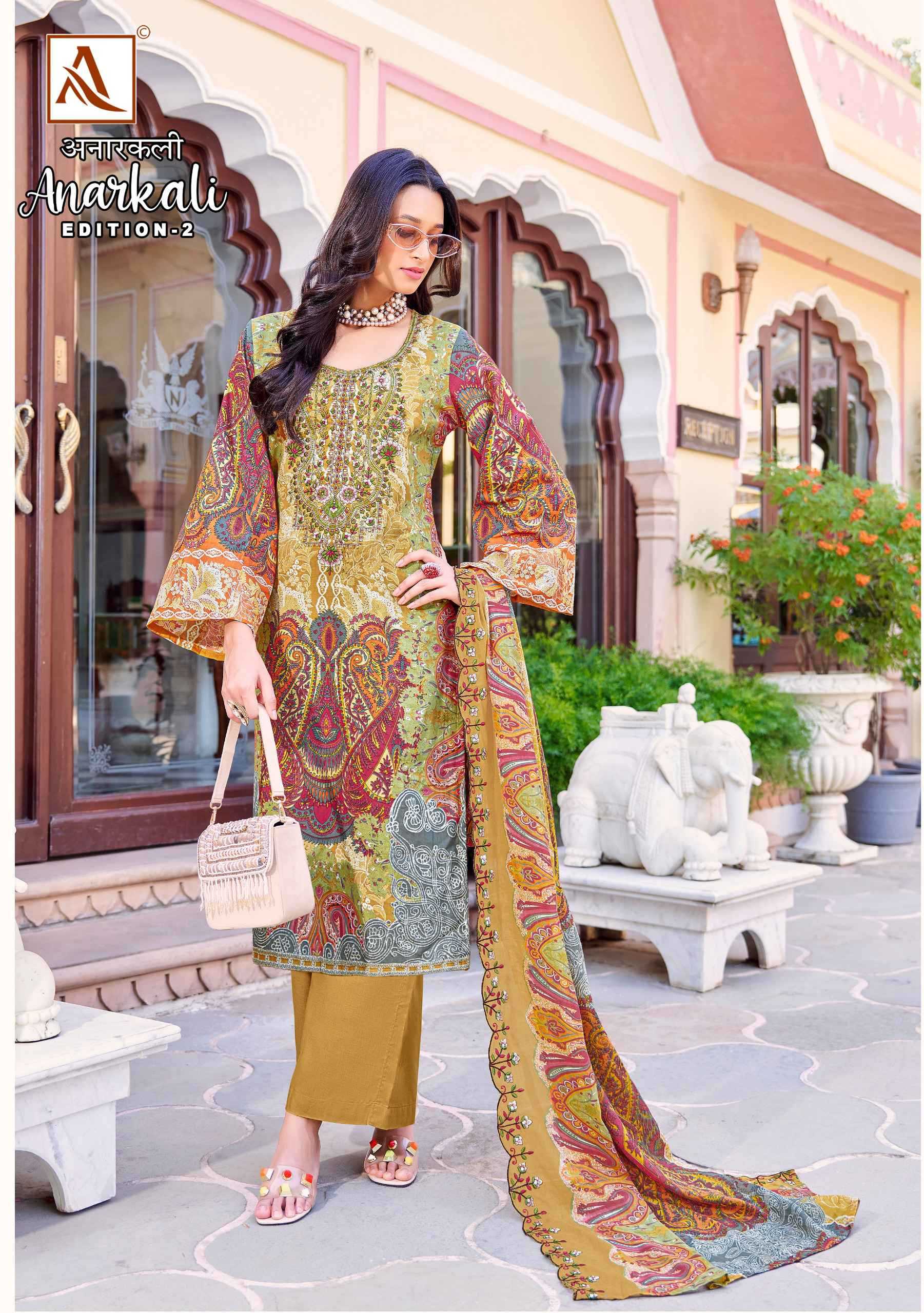 alok suits anarkali vol 2 pakistani print cambric cotton ladies suits