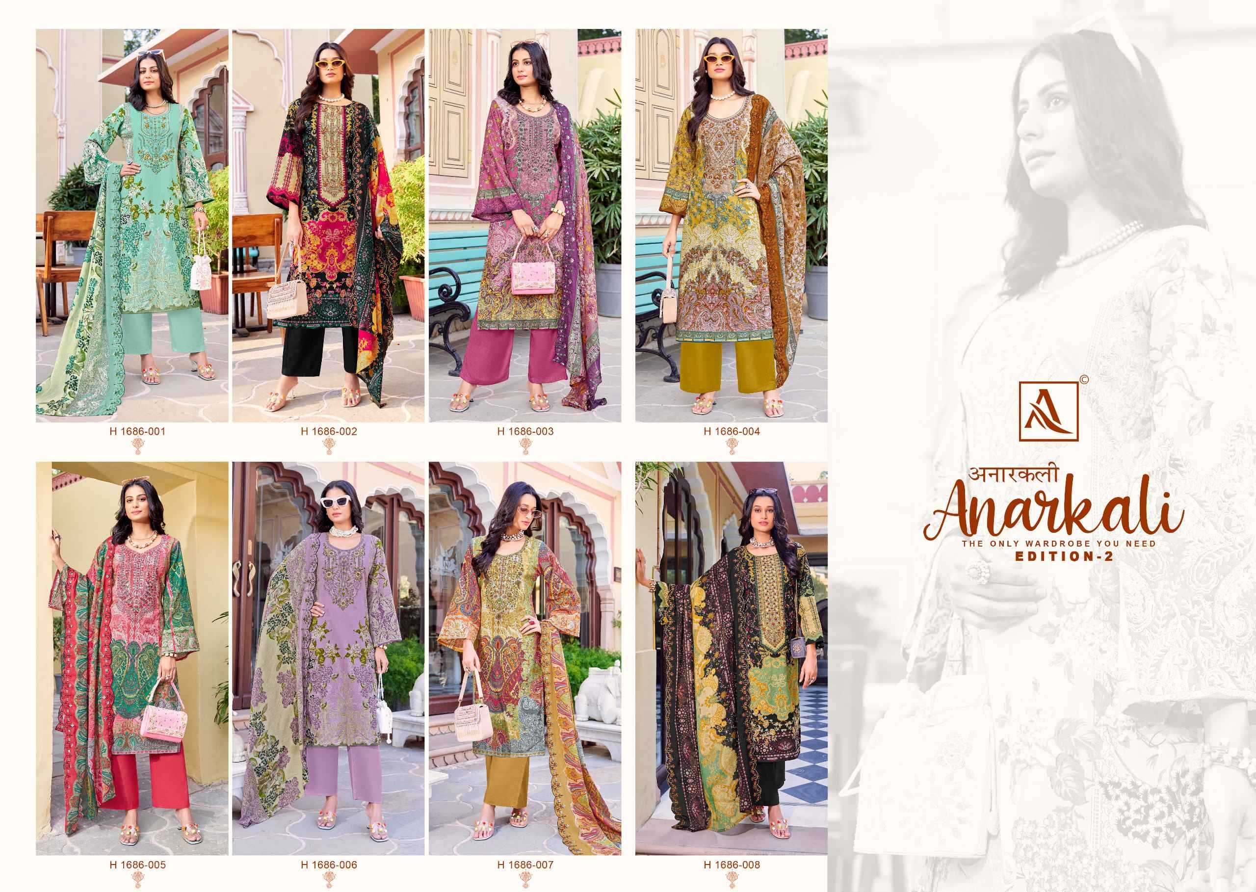 alok suits anarkali vol 2 pakistani print cambric cotton ladies suits