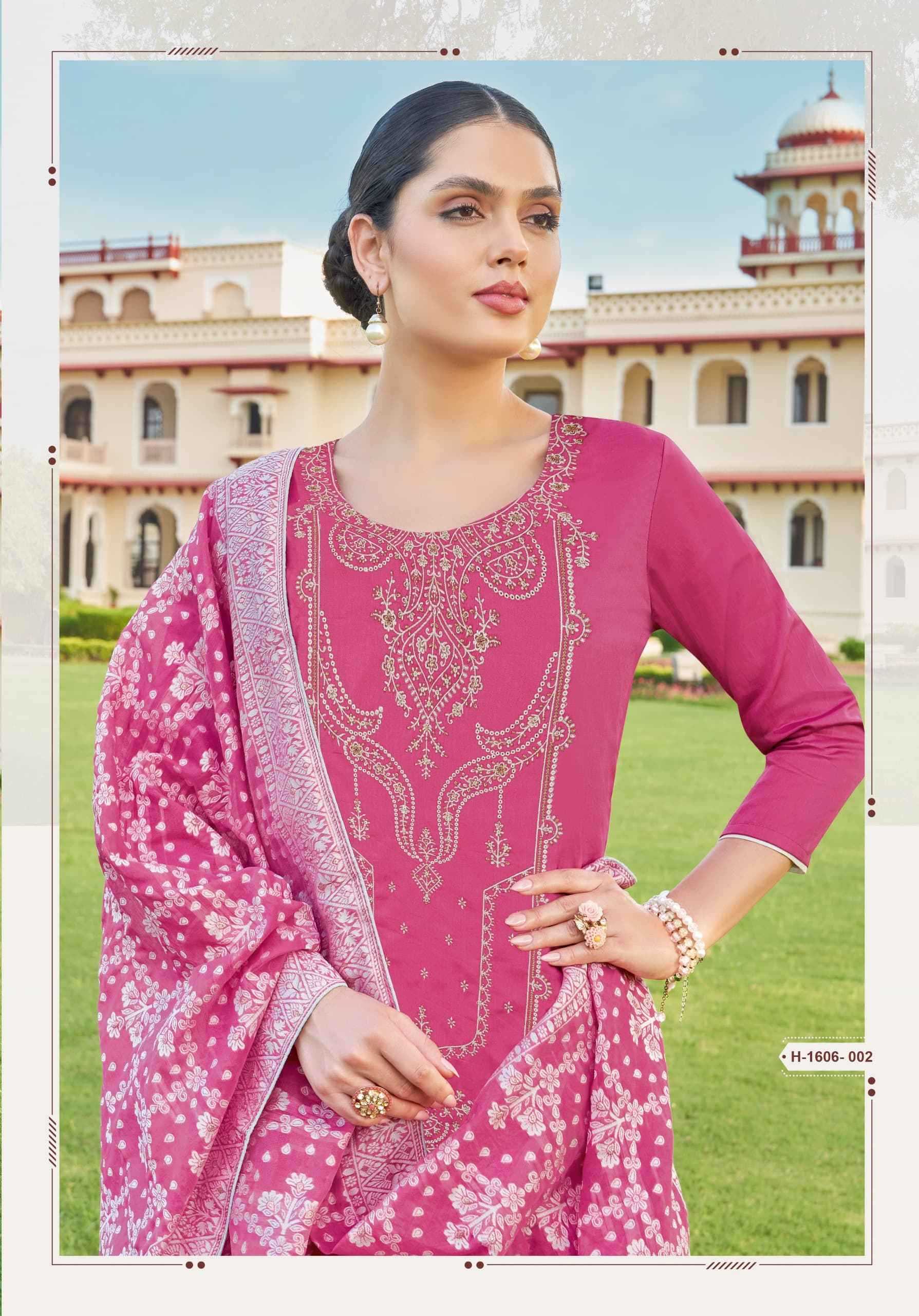 alok suits sky touch embroidery work cotton ladies suits online