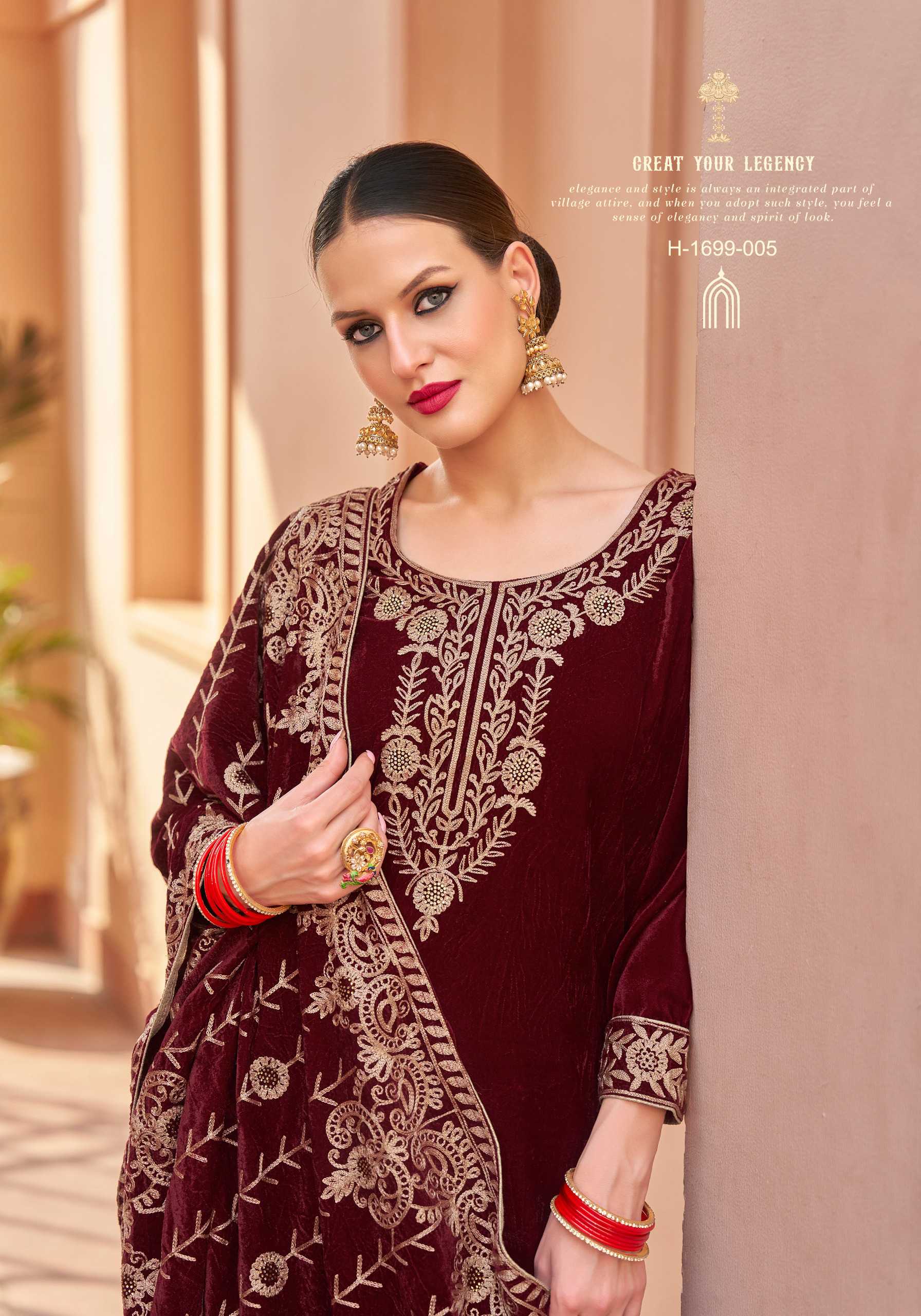 gulistan vol 3 by alok suits winter special velvet designer ladies suits