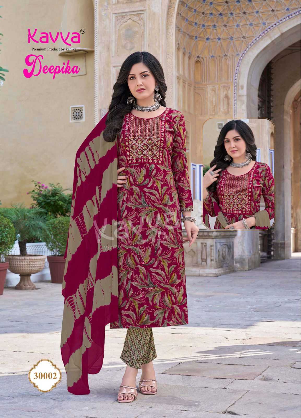 KAVYA DEEPIKA VOL 30 READYMADE BEAUTIFUL STRAIGHT KURTI PANT DUPATTA