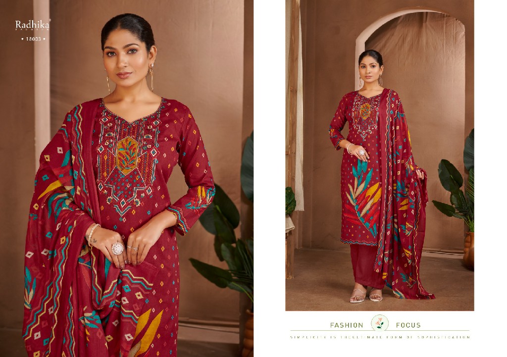 radhika fashion azara adira embroidery lawn print ladies suits