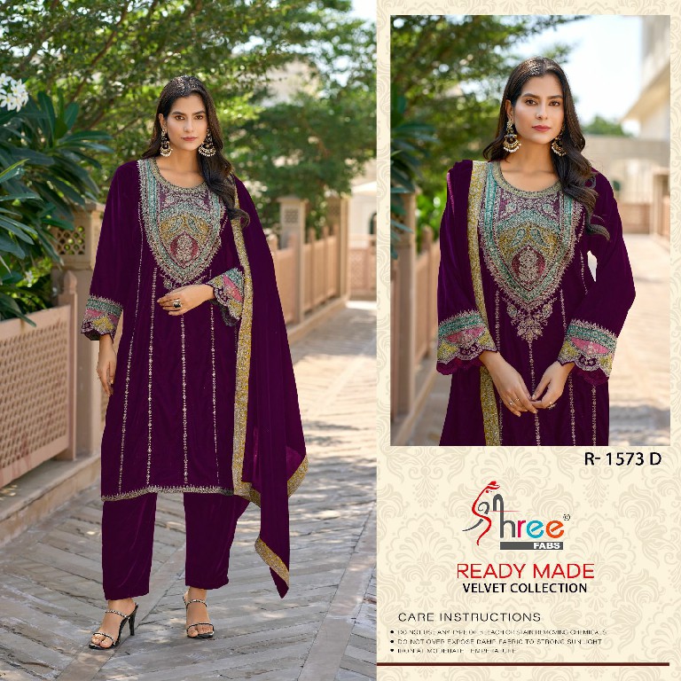 Shree Fabs R-1573 Wholesale 11000 Velvet Readymade Indian Pakistani Suits