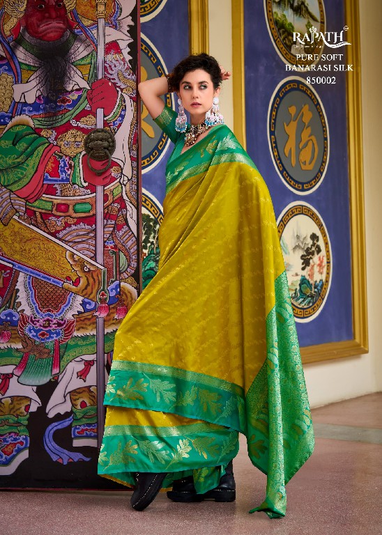 Rajpath Leaf Silk Wholesale Pure Banarasi Soft Silk Ethnic Sarees