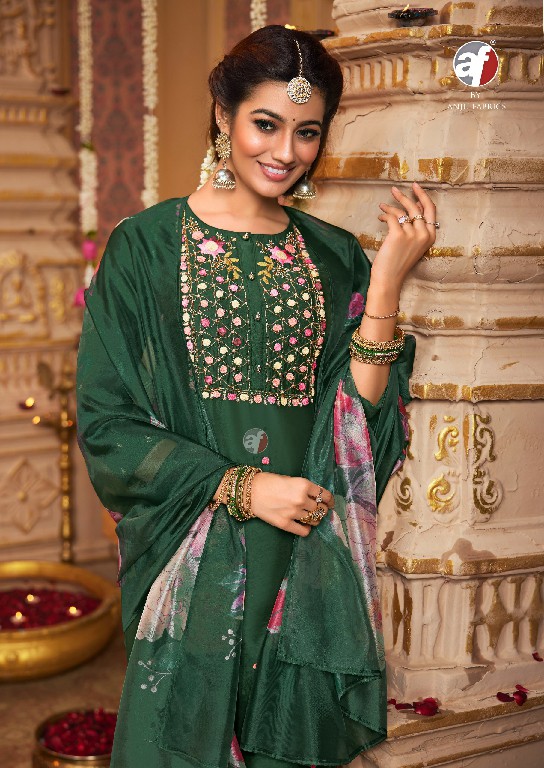 ANJU FAB SANGEET VOL 6 FULL STITCH DESIGNER BEAUTIFUL HANDWORK KURTI PANT DUPATTA