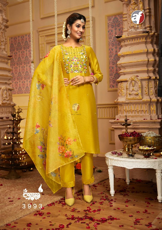 ANJU FAB SANGEET VOL 6 FULL STITCH DESIGNER BEAUTIFUL HANDWORK KURTI PANT DUPATTA