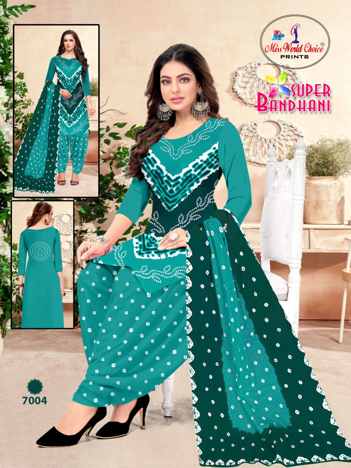 Miss World Super Bandhani Vol-7 Wholesale Cotton Printed Dress Material