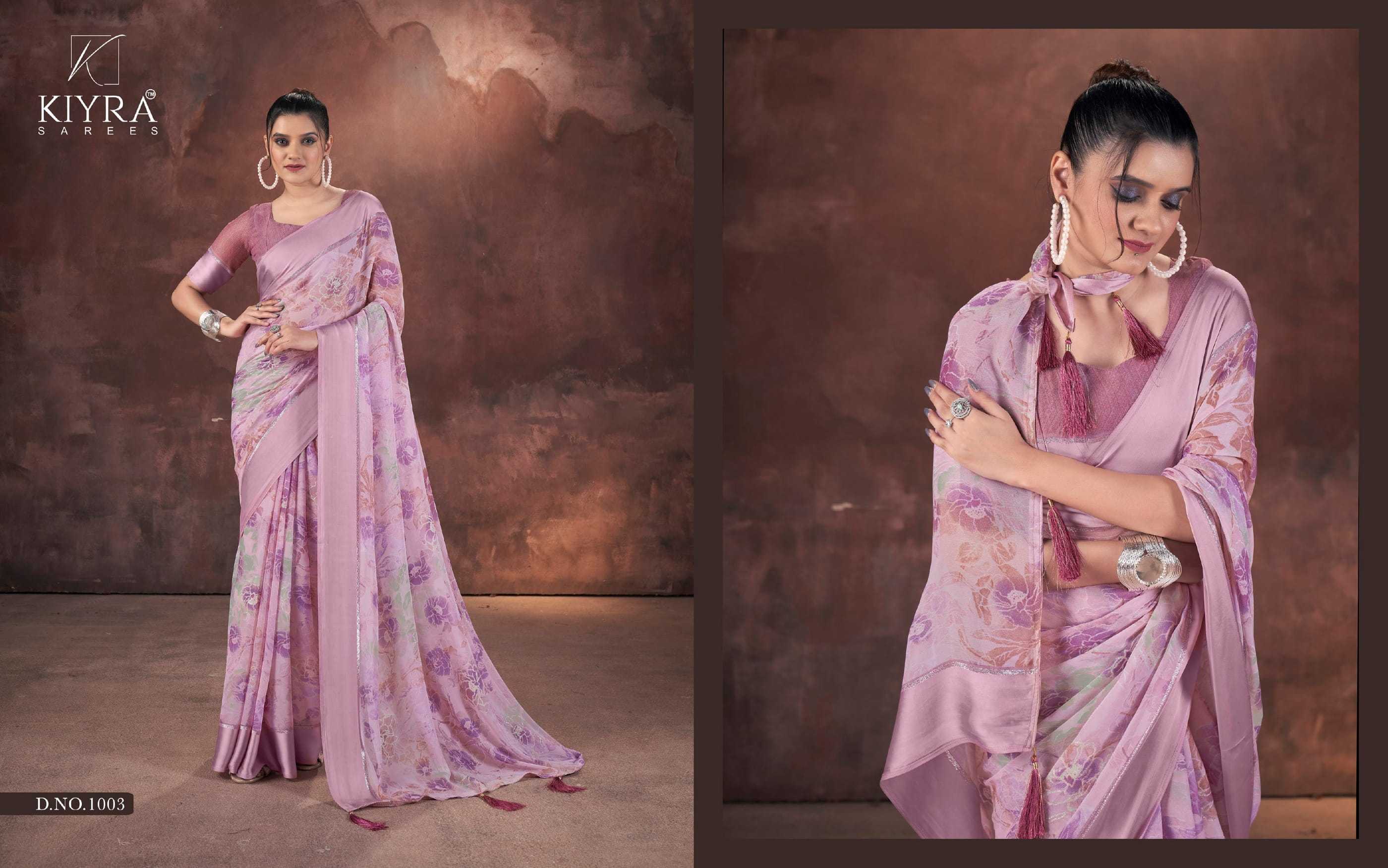 falak by kiyra saree unique dull moss trendy saree with latkan