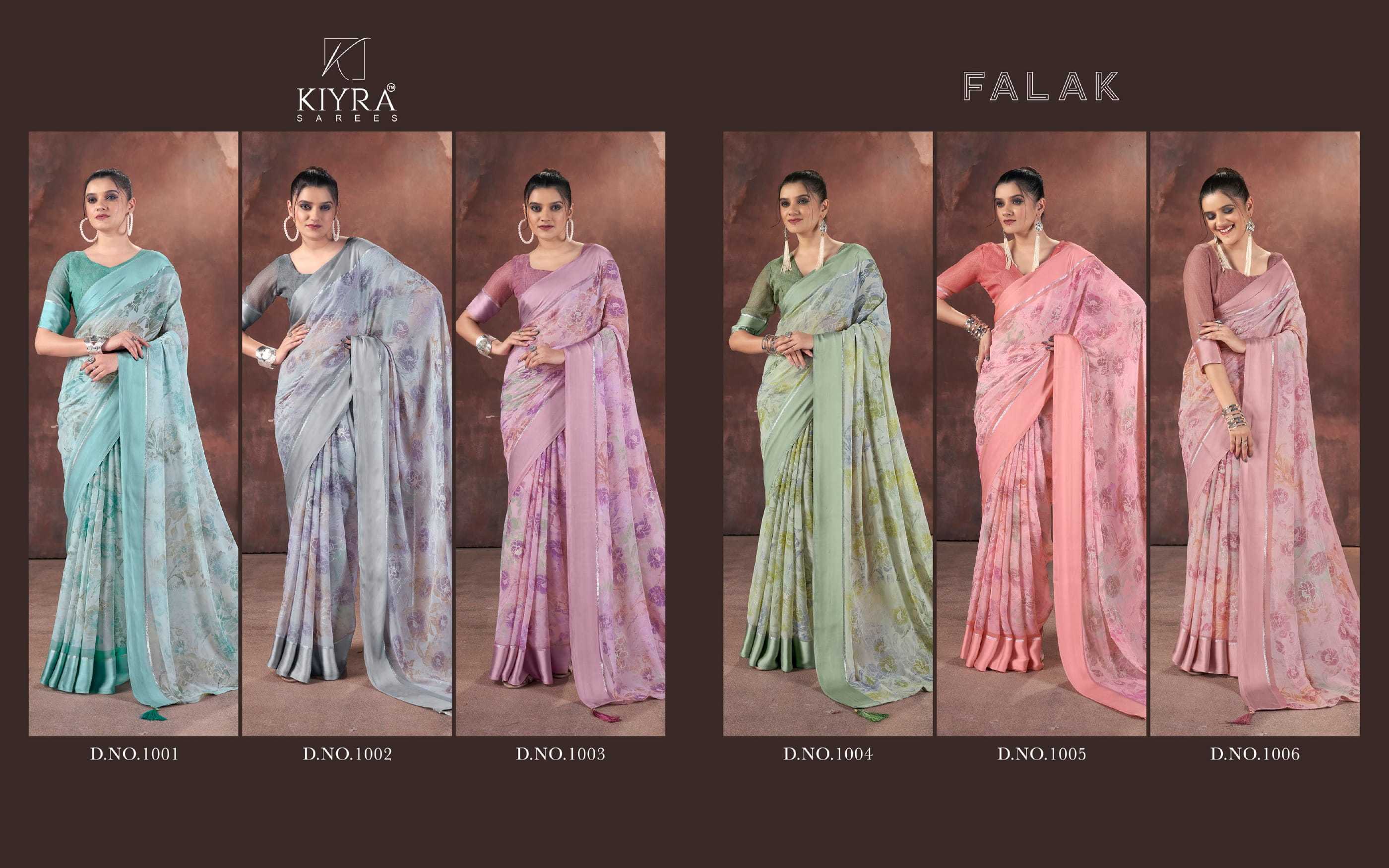 falak by kiyra saree unique dull moss trendy saree with latkan